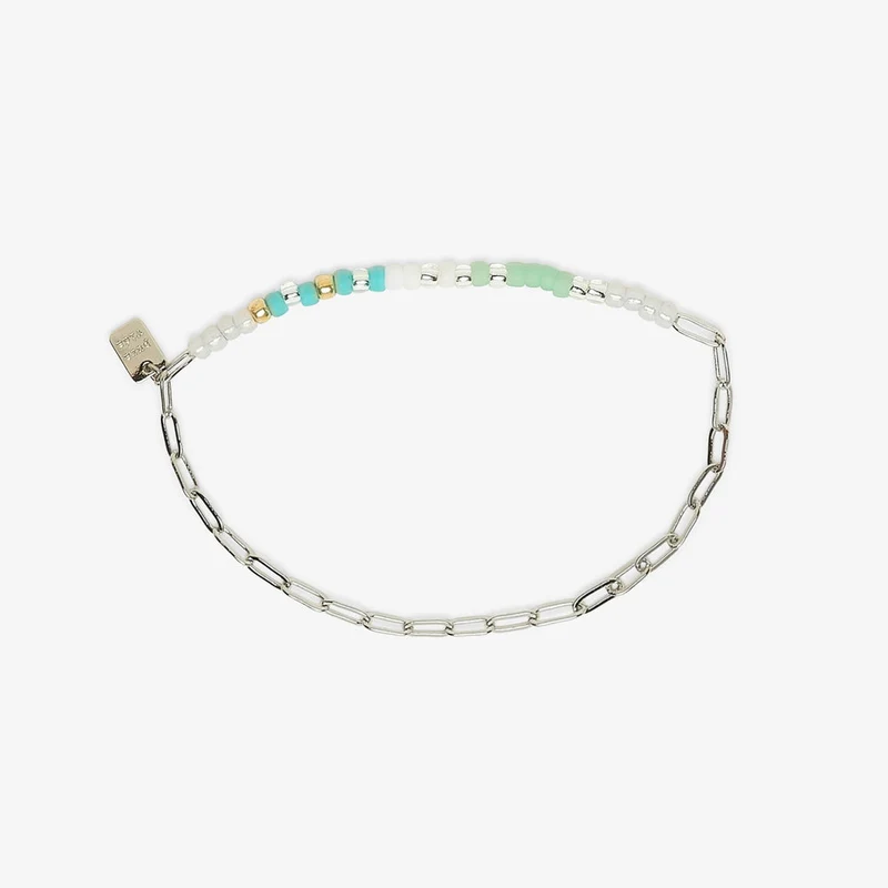 Seabright Stretch Bead and Chain Bracelet