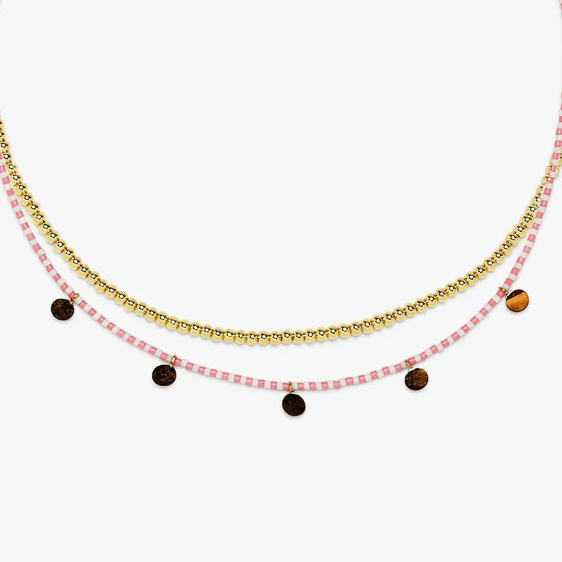 Blue & Silver Cabana Necklace Set