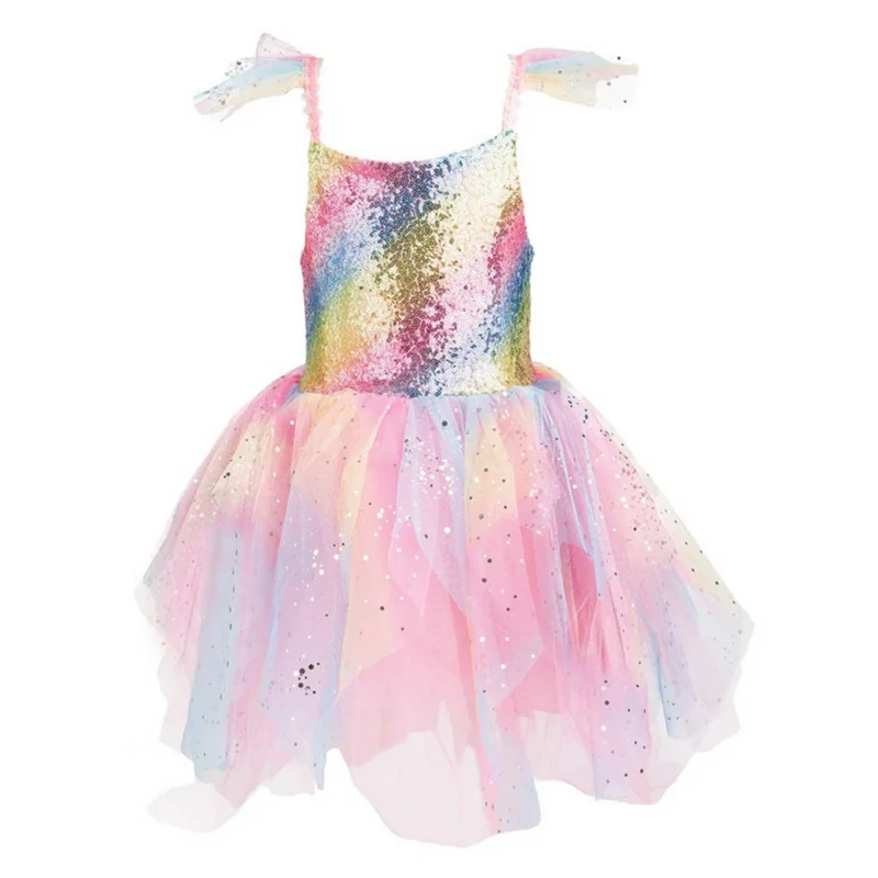 Rainbow Fairy Dress with Wings