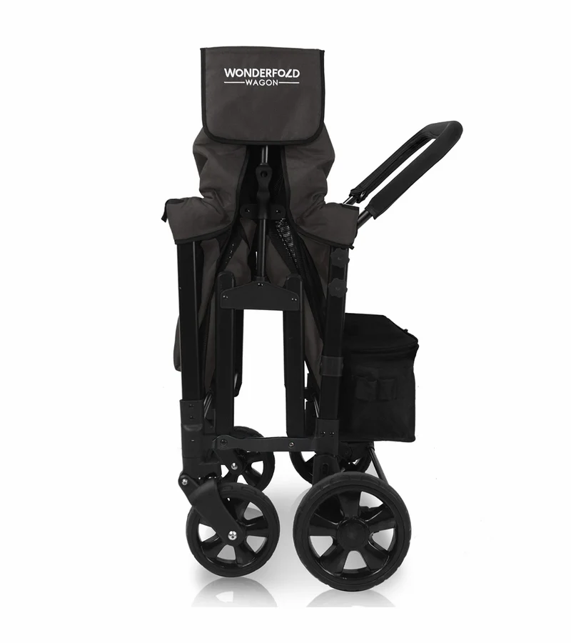 WonderFold W4 Original Quad (4 Seater) Stroller Wagon - Black