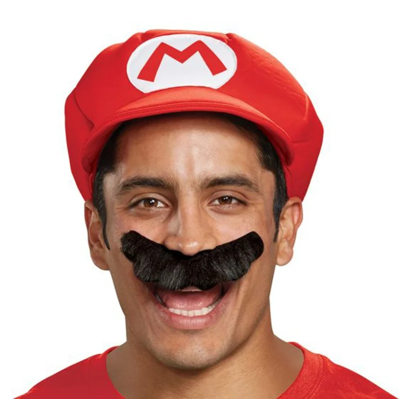 Super Mario Hat and Mustache Kit for Adult