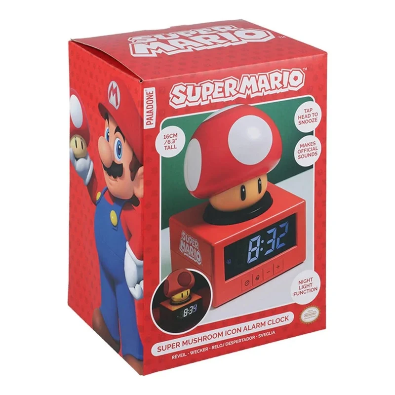 Super Mario Super Mushroom Digital Alarm Clock, 1 Count