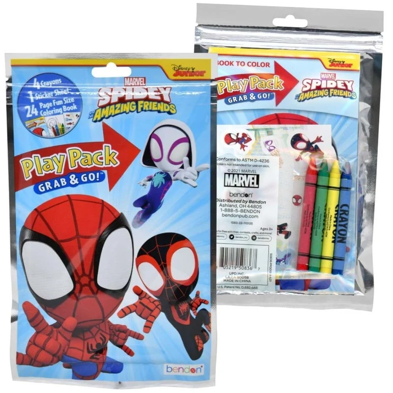 Marvel Spidey and His Amazing Friends Grab N Go Play Colouring Pages, 5 Count