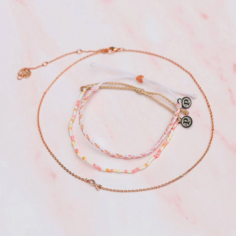 Breast Cancer Awareness Mini Braided Bracelet PuraVida