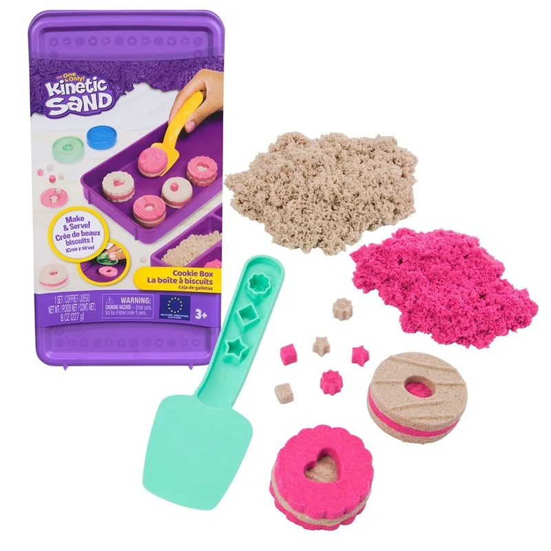 Kinetic Sand Cookie Box Playset with Play Sand, 1 Count