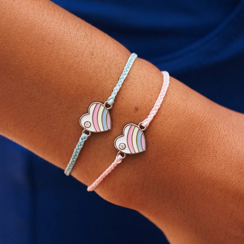 Pastel Vintage Heart Charm PuraVida Bracelet
