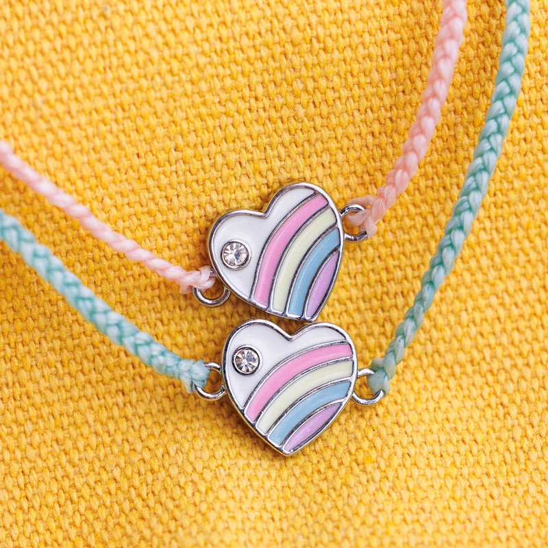 Pastel Vintage Heart Charm PuraVida Bracelet
