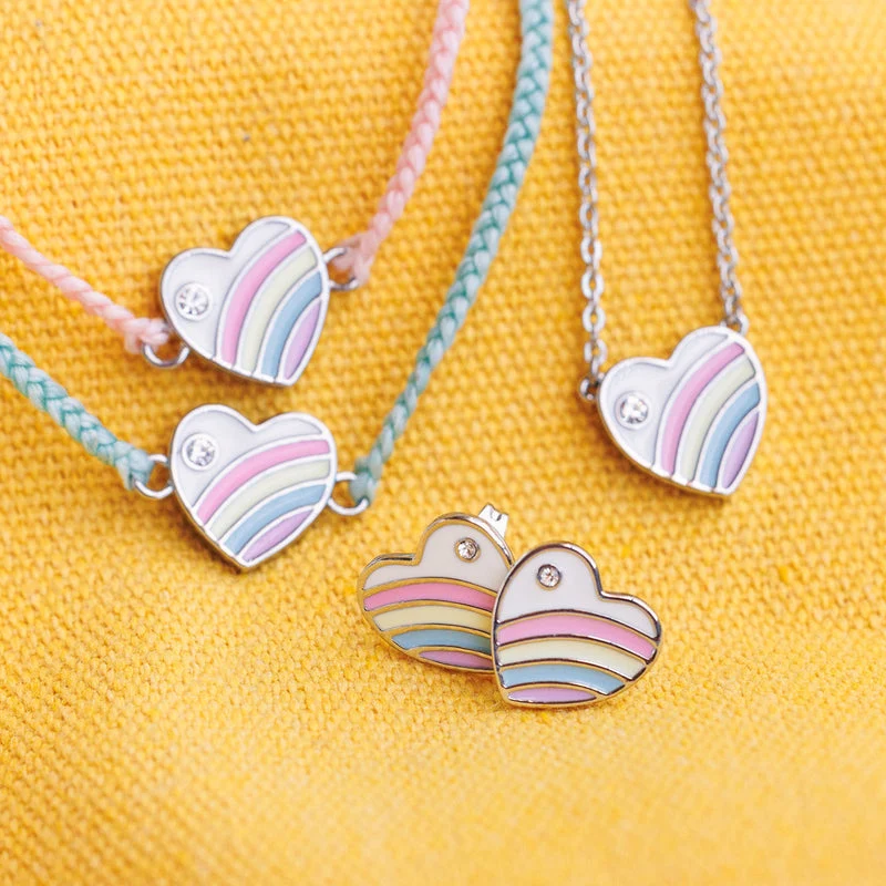 Pastel Vintage Heart Charm PuraVida Bracelet