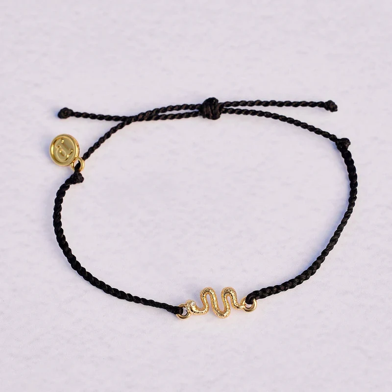 Snake Gold Charm Bracelet PuraVida