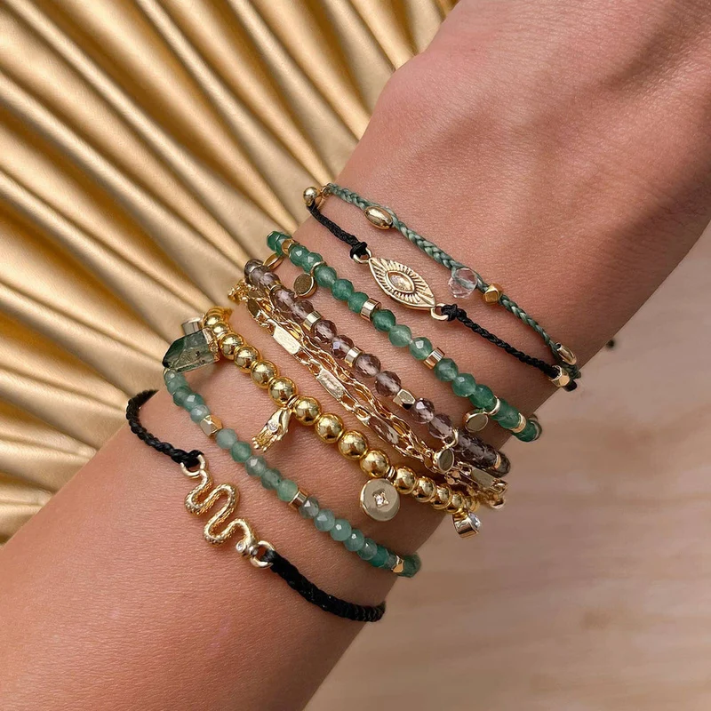 Snake Gold Charm Bracelet PuraVida