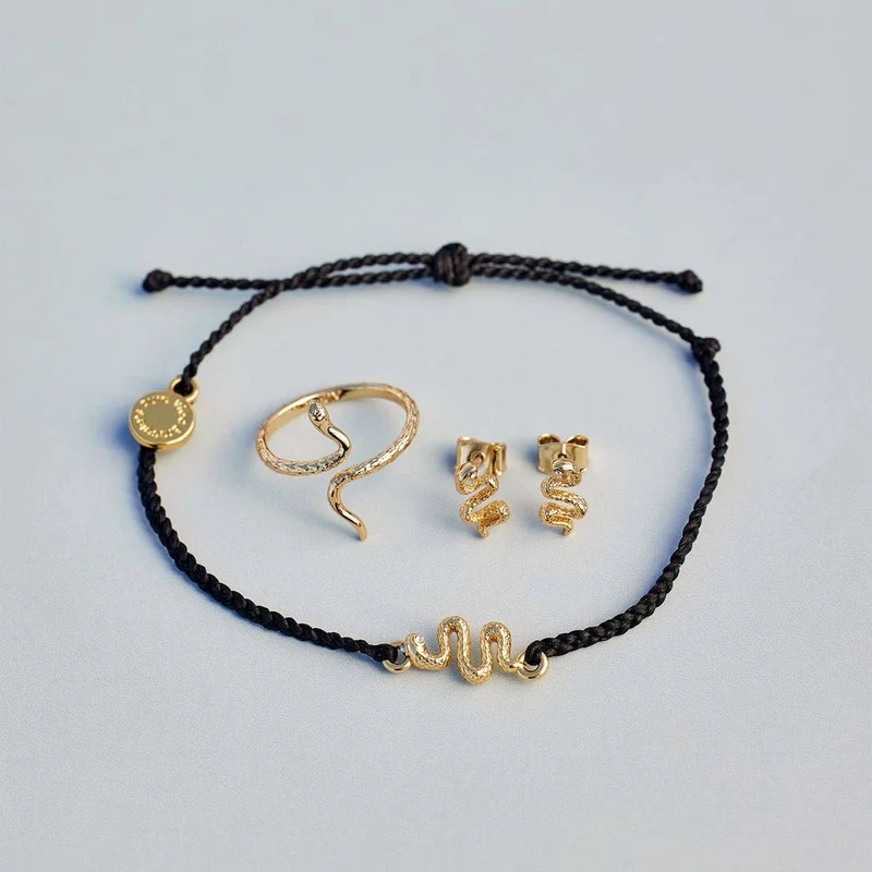 Snake Gold Charm Bracelet PuraVida