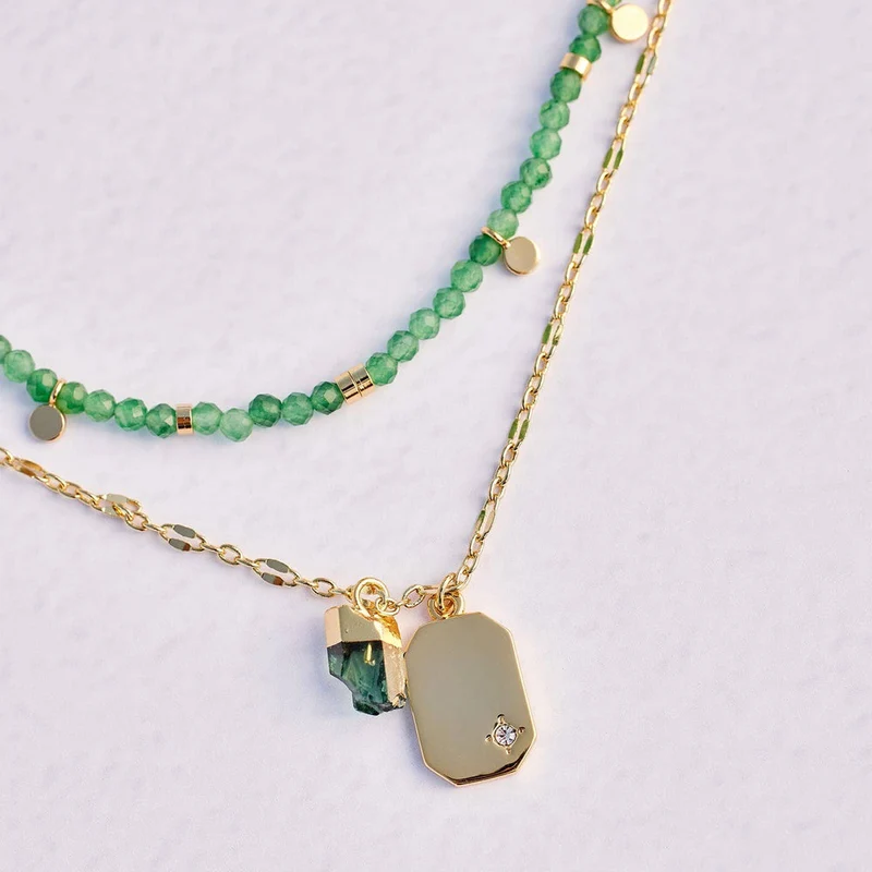 Jade Beaded Choker Necklace PuraVida