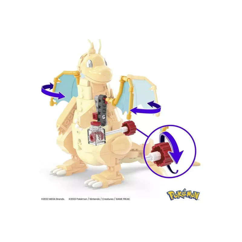 MEGA Pokemon Dragonite Figure with Motion Building Set