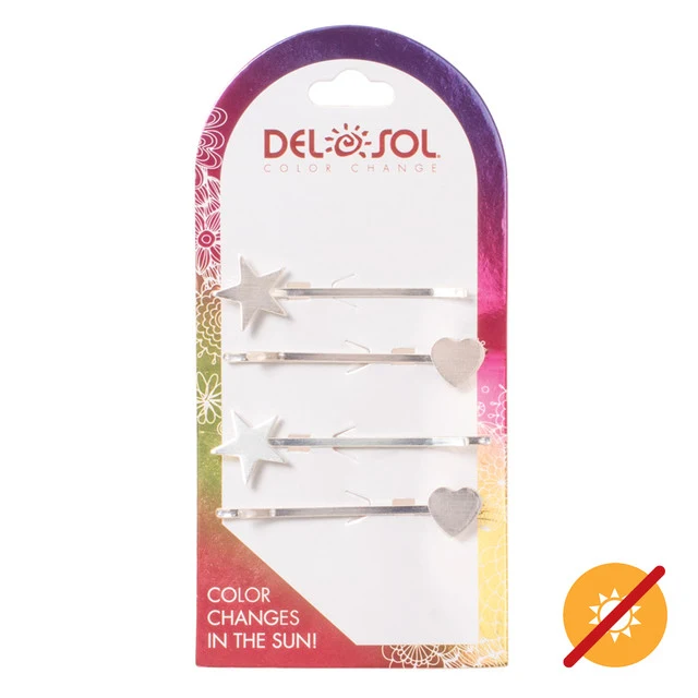 Heart Star UV Hair Pins
