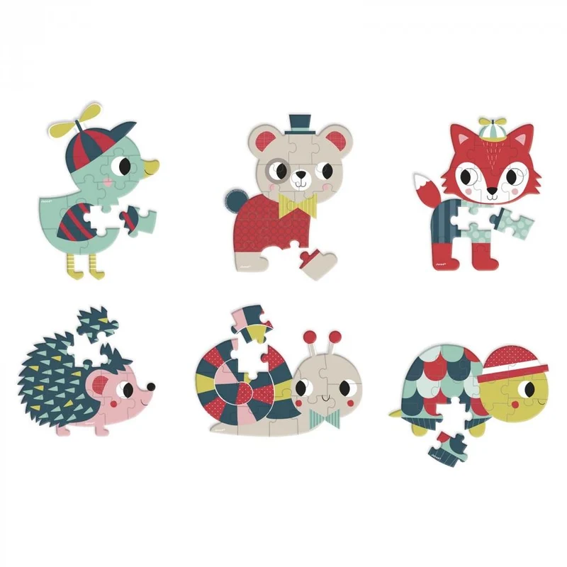 Janod Baby Forest Mini Puzzles (Assorted) / La forêt des bébés mini puzzles (assortis)