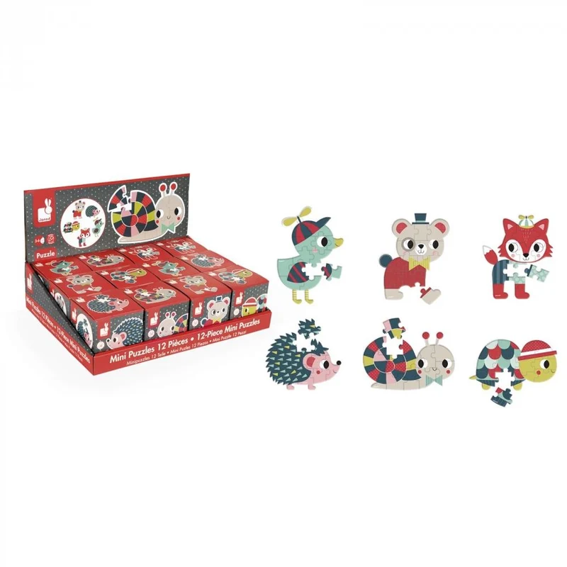 Janod Baby Forest Mini Puzzles (Assorted) / La forêt des bébés mini puzzles (assortis)