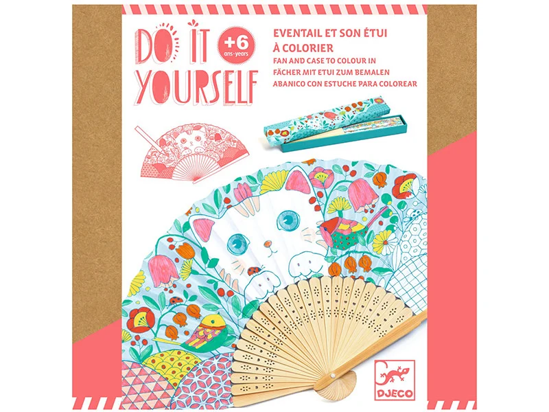 Kit DIY - Eventail à colorier - Koneko