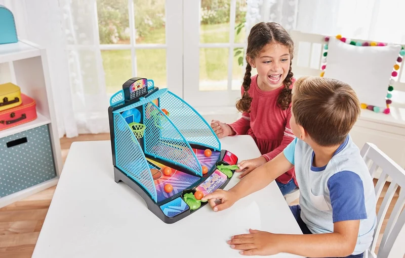 Game Zone Interactive Tabletop Arcade Basketball Shootout Two Player Game