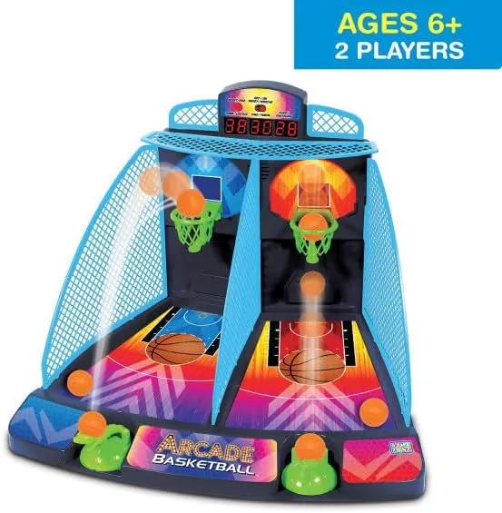 Game Zone Interactive Tabletop Arcade Basketball Shootout Two Player Game