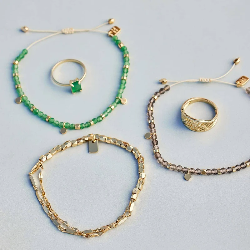 Smokey Quartz Beaded String Bracelet Pura Vida
