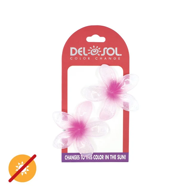 Plumeria Hair Clip UV Pink Purple