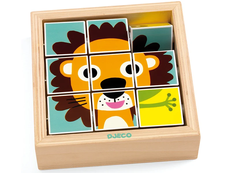3 puzzles en bois - Tournanimo - 9 pièces