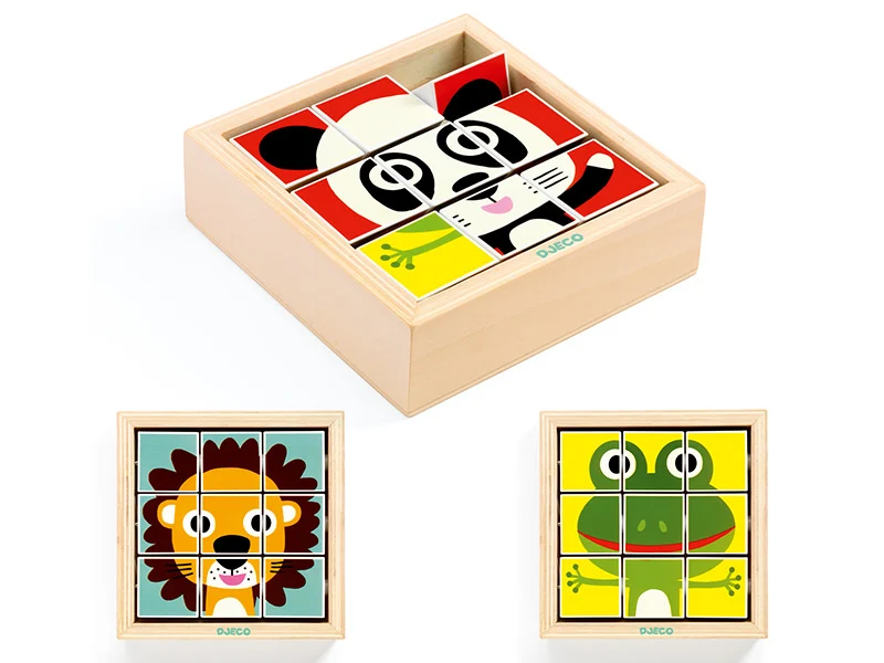 3 puzzles en bois - Tournanimo - 9 pièces