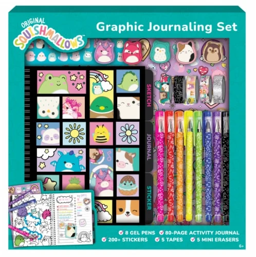 Squishmallow Black Graphic Journaling Set