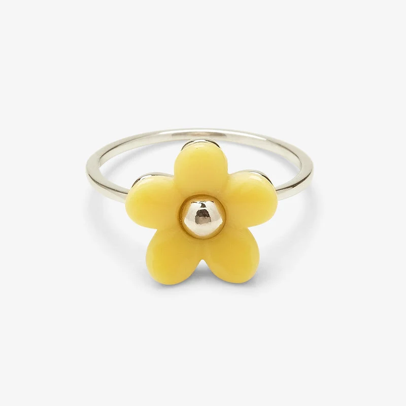 Solstice Enamel Flower PuraVida Ring