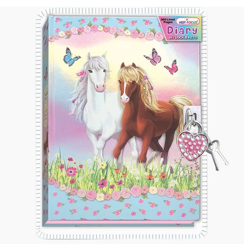 Majestic Horse Diary with Lock and Keys