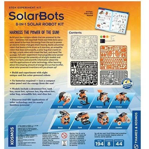 SolarBots: 8-in-1 Solar Robot Kit-
