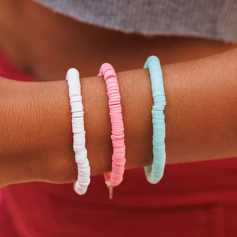 Pastel Disc Stretch Bracelet Puravida