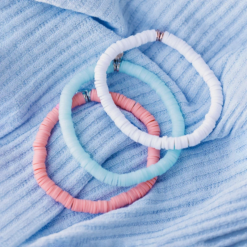 Pastel Disc Stretch Bracelet Puravida