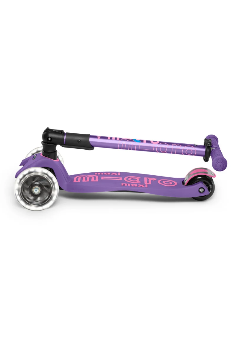 Maxi LED Foldable Purple Blue Micro Scooter