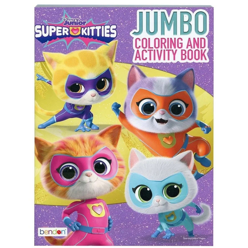 Disney Super Kitties Jumbo Colouring and Activity Book, 80 Pages, 1 Count