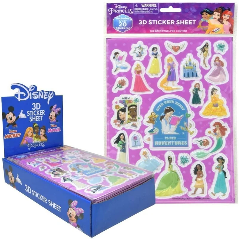 Disney Princess 3D Sticker Sheet, 1 Count