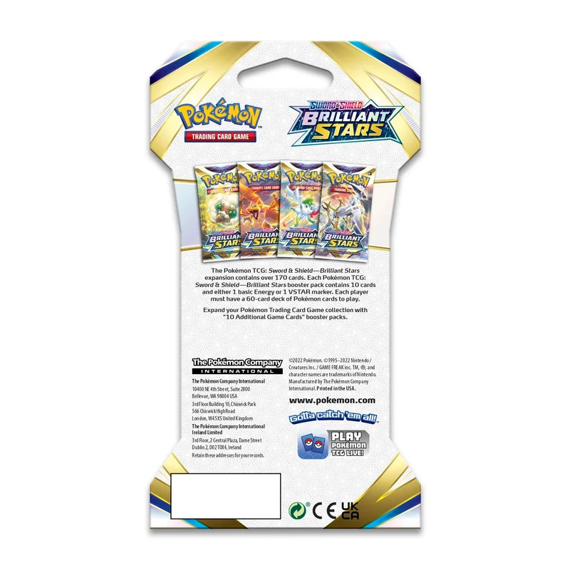 Pokemon TCG: Sword & Shield-Brilliant Stars Sleeved Booster Pack (10 Cards)