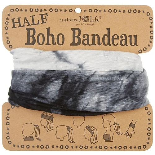 WHITE BLACK HALF BANDEAU