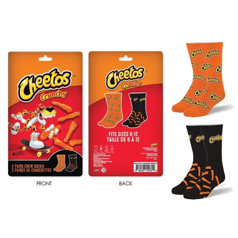 Cheetos Pack of 2 Crew Socks, 2 Count