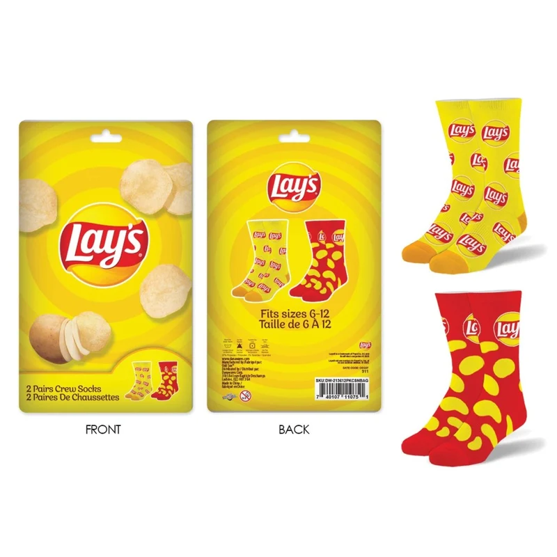 Lay's Classic Pack of 2 Crew Socks, 2 Count