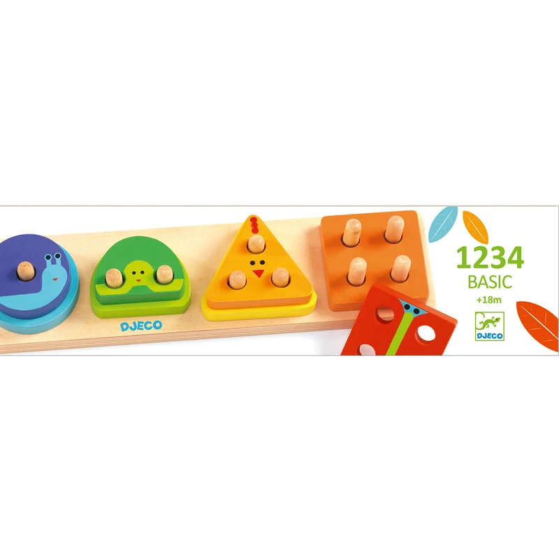 Jouet en bois d'encastrement 1234Basic