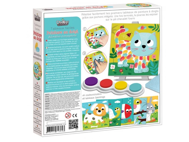 Coffret de peinture au doigt "Adorables compagnons"