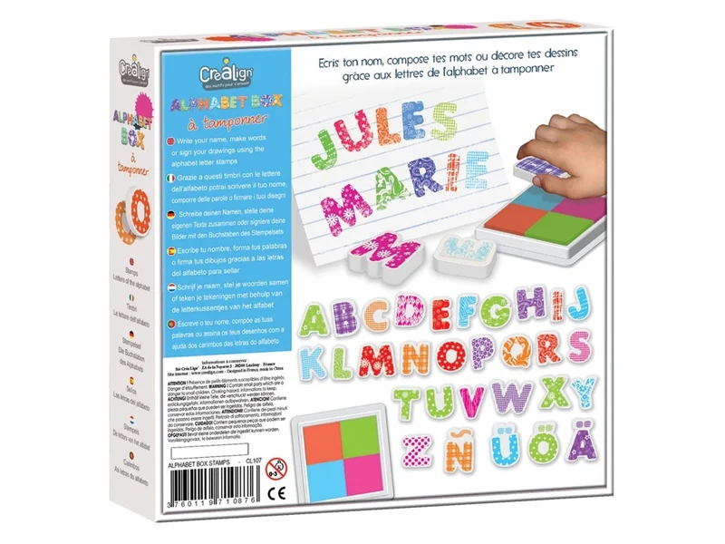 Coffret alphabet box à tamponner - Créa Lign'