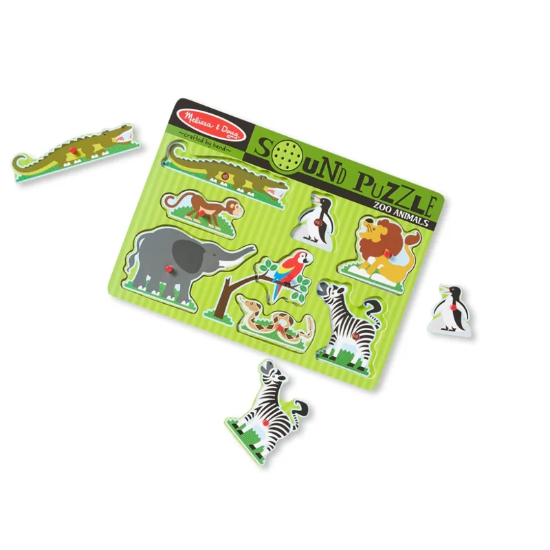 Zoo Animals Sound Puzzle - 8 Pieces