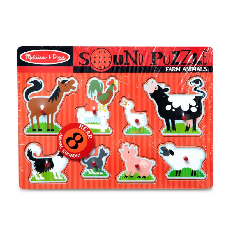 Melissa & Doug Farm Animals Sound Puzzle - 8 Pieces