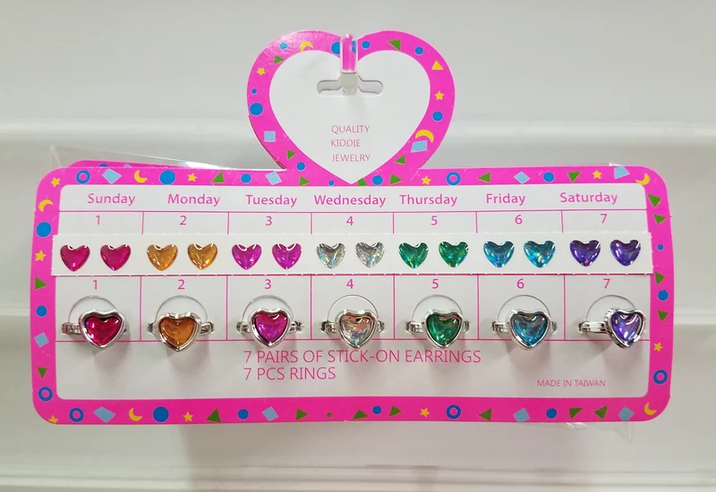 7 Day Earrings and Rings