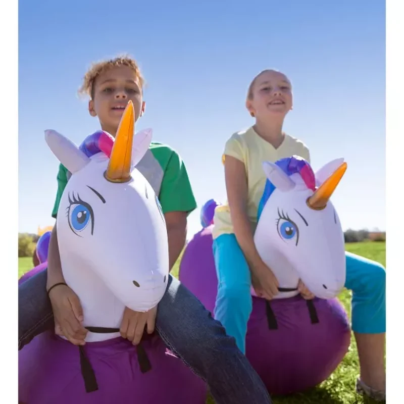 Hop 'n Go Jump Inflatable Unicorn Set of 2