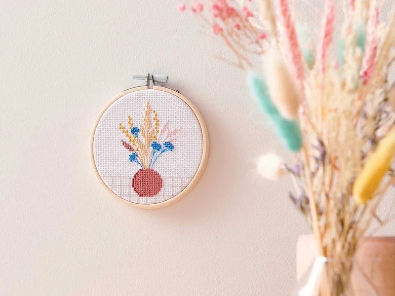Kit de broderie fleurs séchées - Rico Design