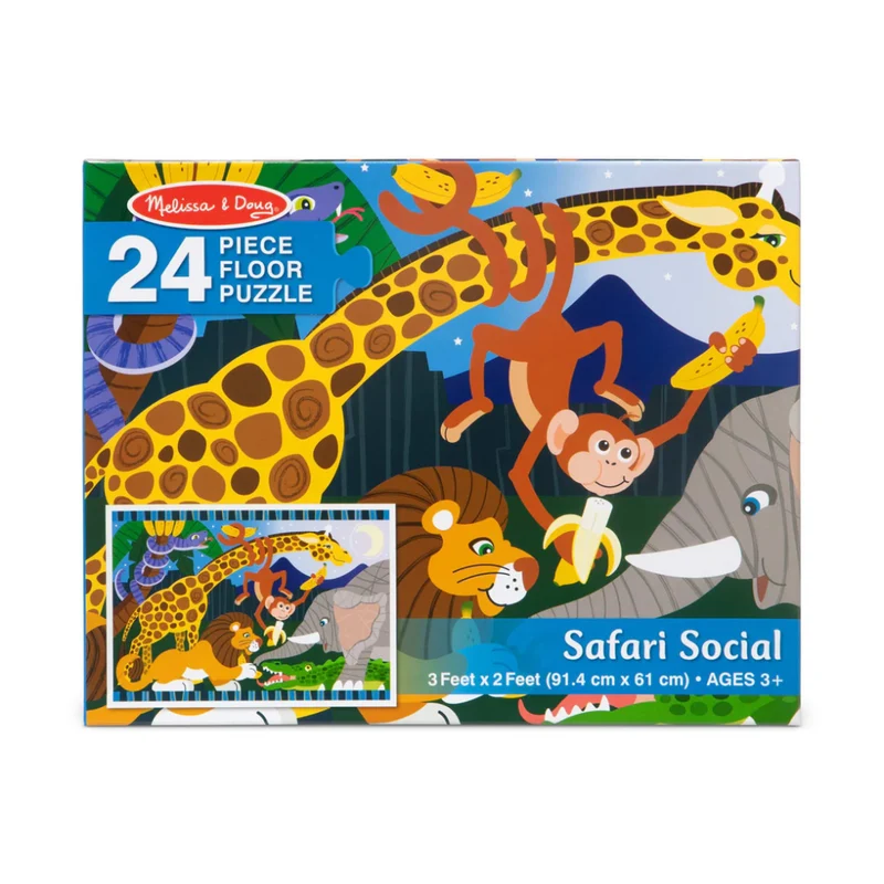 Safari Social Floor Puzzle - 24 Pieces