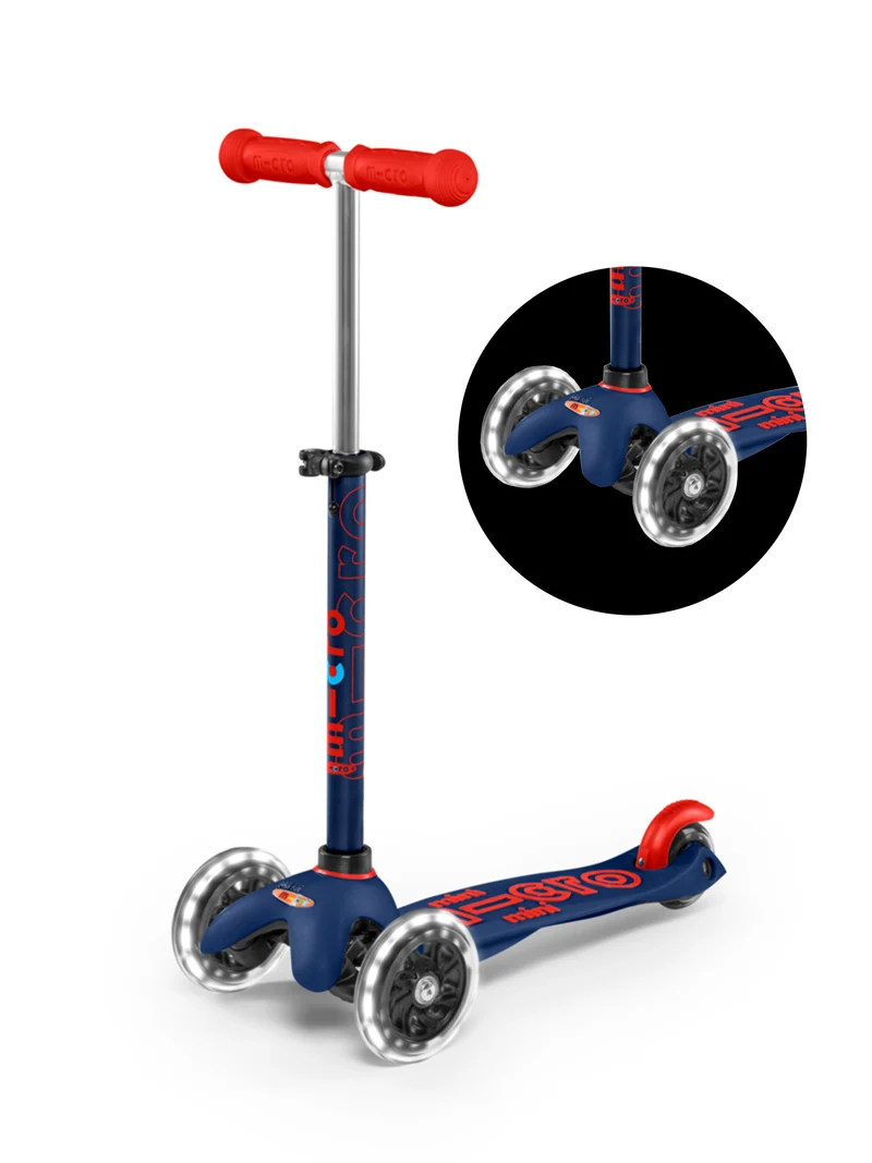 Mini LED Navy Orange Micro Scooter